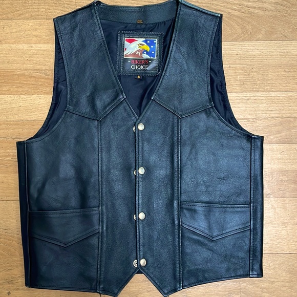 Jackets & Coats Mens Black Genuine 10 Leather Jacket Vest Vintage M